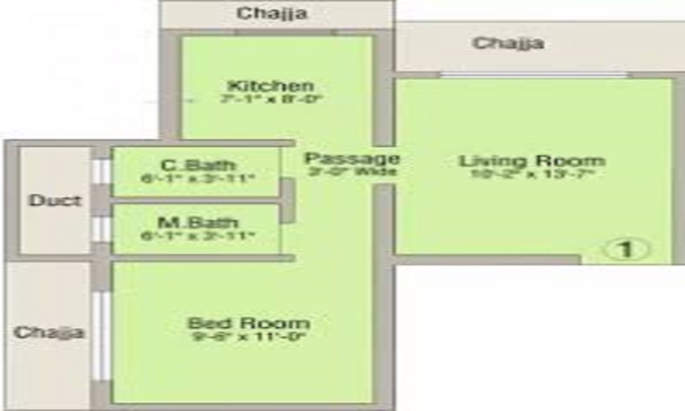 1 BHK+1T 440/sqftsaleable sqft Apartment for Sale in Aditya Hari