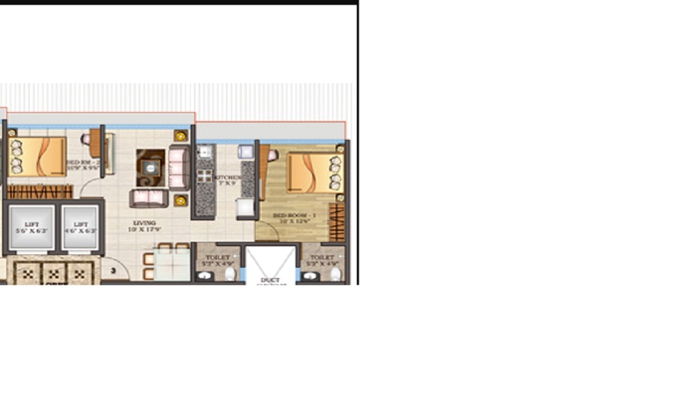 1 BHK+1T 555/sqft-saleable Sqft Apartment For Sale In Navnirmiti Gokul Dham In Boisar Floor Plan