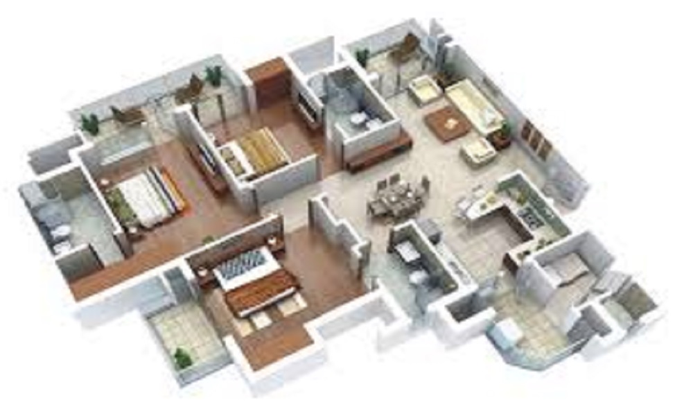 1 BHK+1T 415/sqft-saleable Sqft Apartment For Sale In Aditya Prashant CHS In Borivali East Floor Plan
