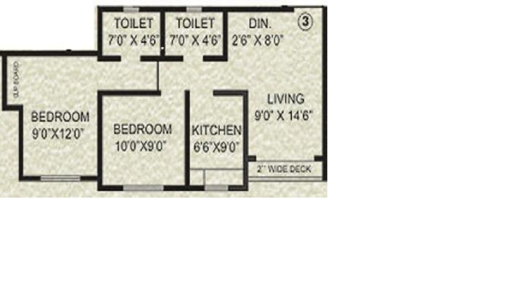 1 BHK+1T 535/sqft-saleable Sqft Apartment For Sale In Agarwal Krish Garden In Nallasopara Floor Plan