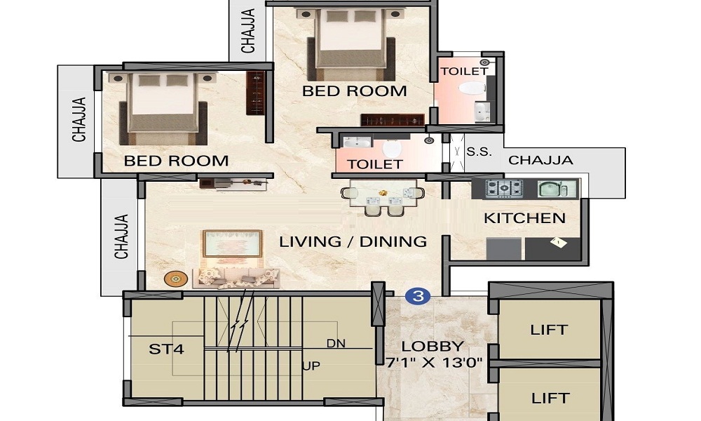 Spark Mogra Store Floor Plan