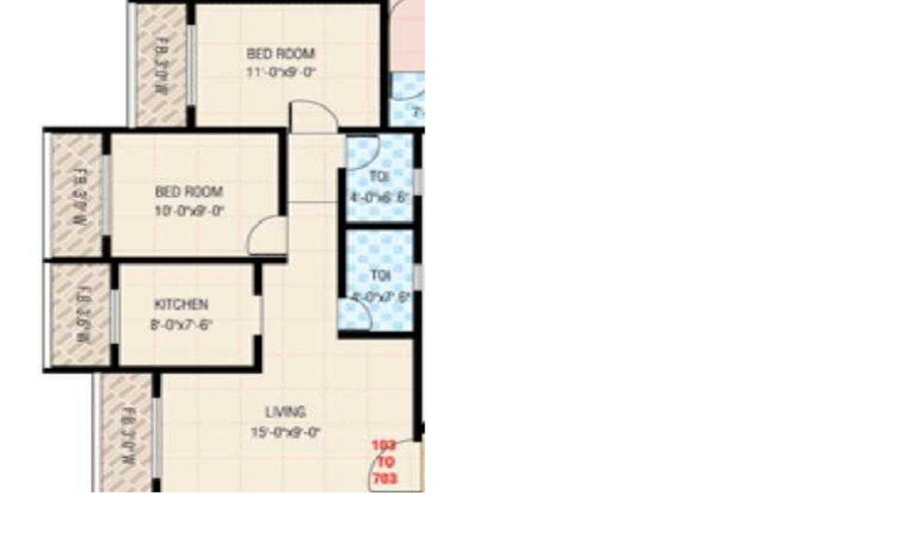 1 BHK+1T 555/sqft-saleable Sqft Apartment For Sale In Maruti Prakruti Dham In Badlapur Floor Plan