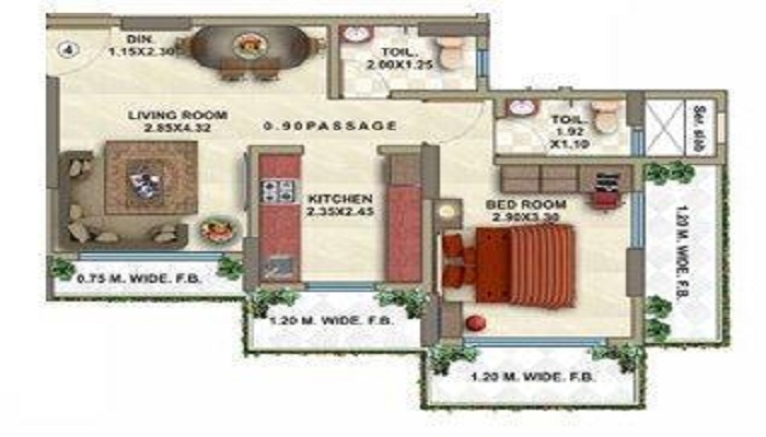 Hirani Haze Apartment Floor Plan