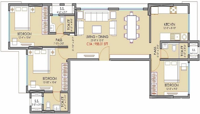 Harshail Eternia Floor Plan
