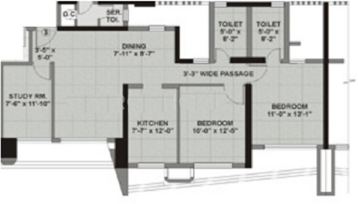 Kalpataru Gardens Floor Plan