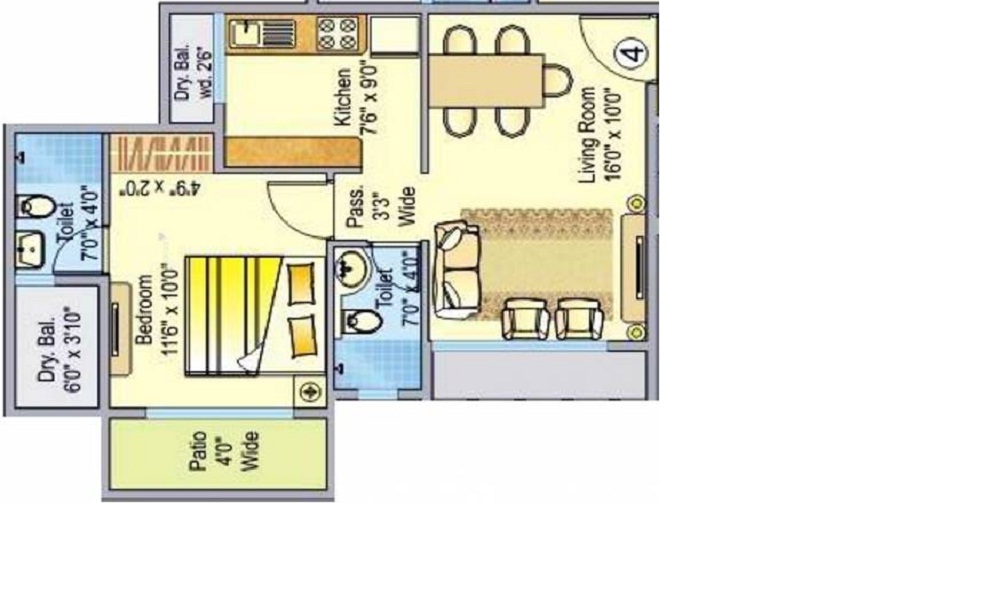 Ajmera Rosemary And Rosewood Floor Plan