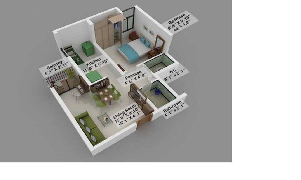 Shree Krupa Potes Hill Side Residency Floor Plan