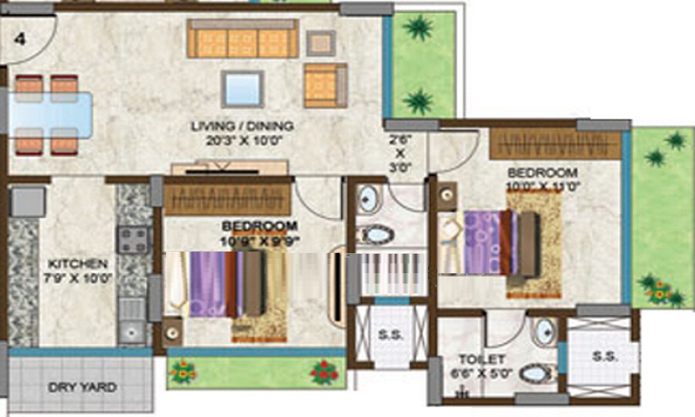 Options Blue Gardina Floor Plan