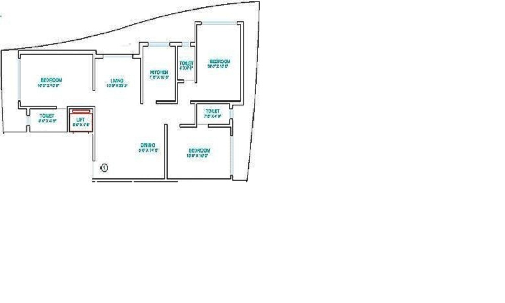 2 BHK+2T 950/sqft-saleable Sqft Apartment For Sale In Karnani Reema Terraces In Borivali West Floor Plan