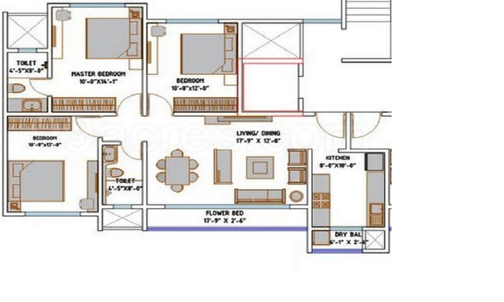 2 BHK+2T 1344/sqft-saleable Sqft Apartment For Sale In Neumec Amboli Angles In Andheri West Floor Plan
