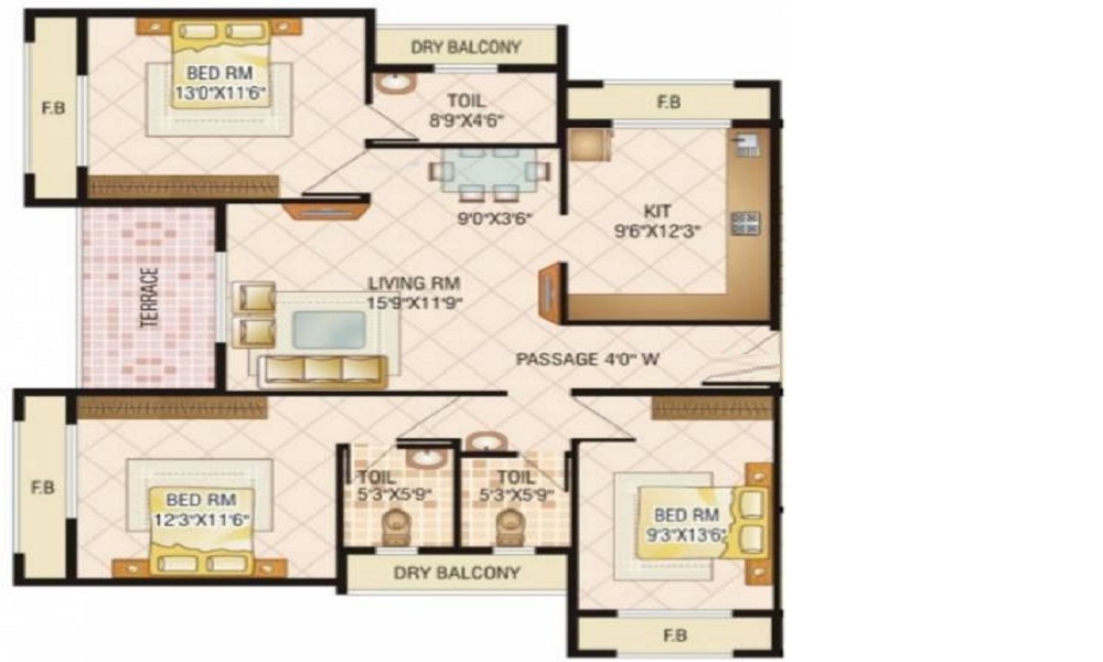 3 BHK+3T Flat for Sale in Vidyavihar, Mumbai