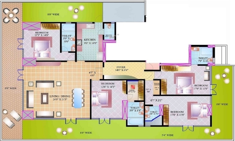 Kamala Hill Roof Floor Plan