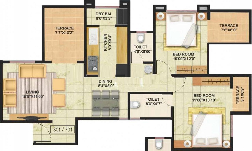 Yugal Constructions Drashila Floor Plan