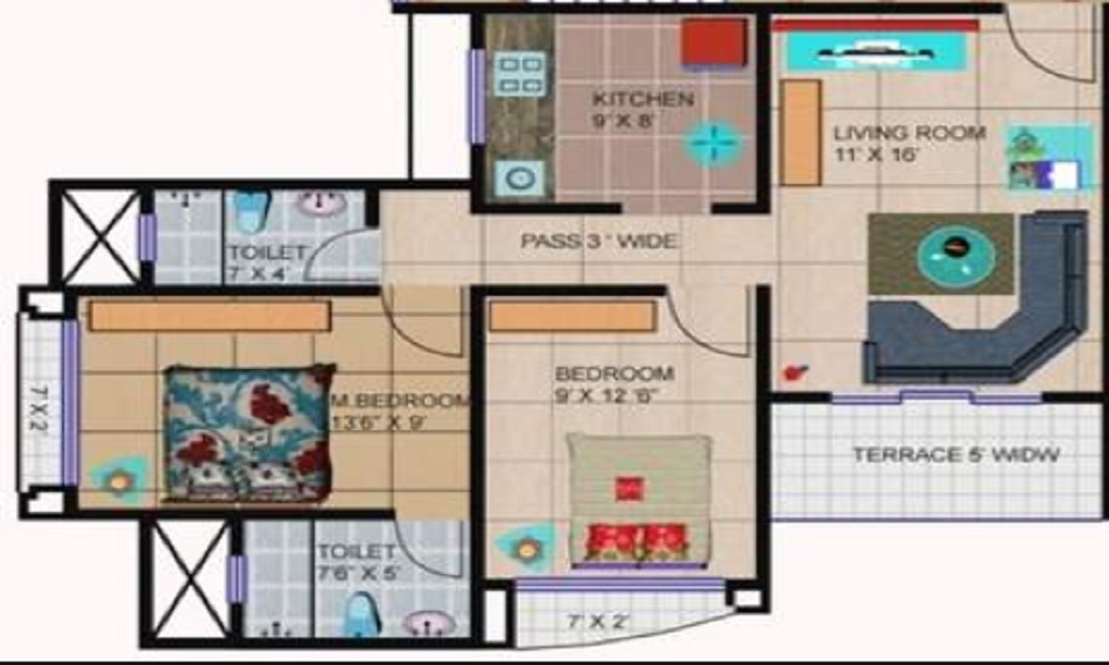 Happy Sarvodaya Valley Floor Plan