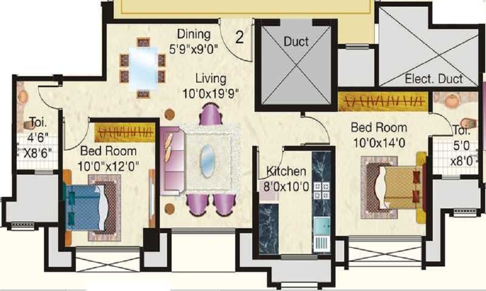 Hiranandani Maitri Park Floor Plan
