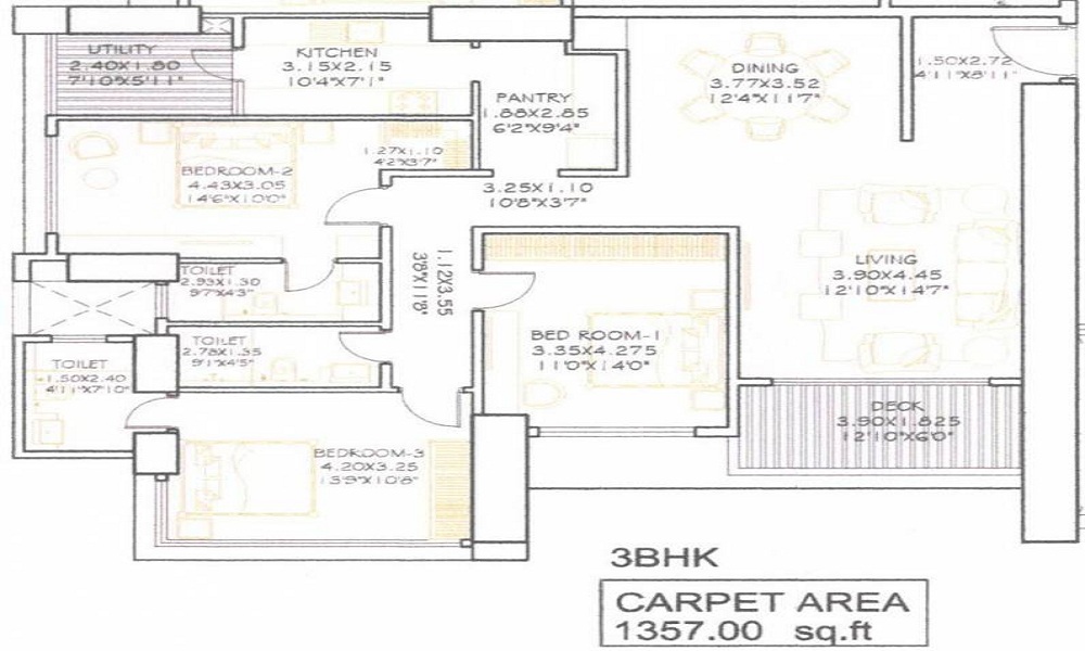 Sumer Trinity Vertical Floor Plan