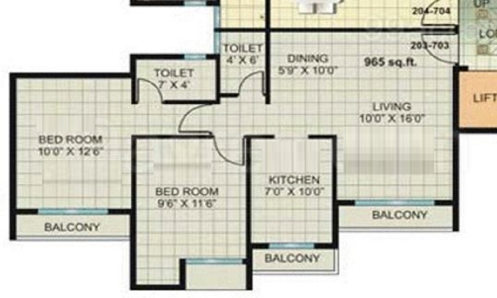 3 BHK+3T 1375/sqft-saleable  Sqft Apartment For Sale In Kesar Gardens In Kharghar Floor Plan