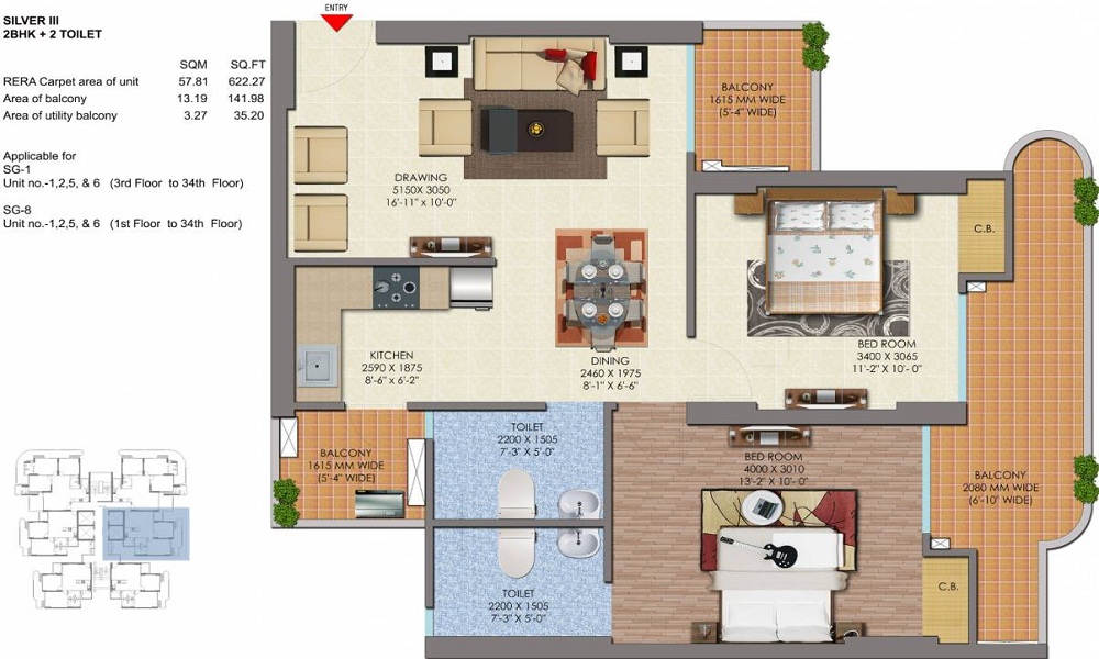 Saya Gold Avenue Floor Plan
