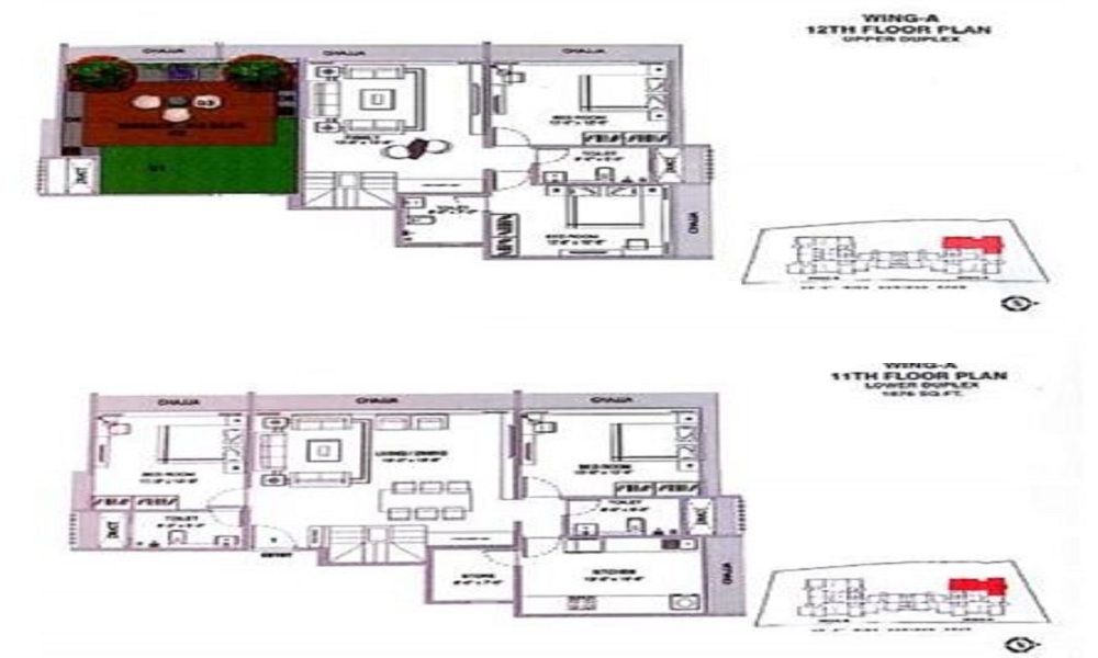 2 BHK+2T 574/sqft-saleable  Sqft Apartment For Sale In Jet Vile Grande In Vile Parle East Floor Plan