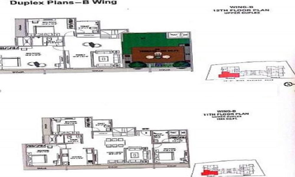 2 BHK+2T 574/sqft-saleable  Sqft Apartment For Sale In Jet Vile Grande In Vile Parle East Floor Plan