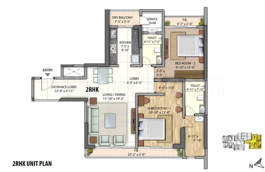 Unitech Omkar Vayu Floor Plan