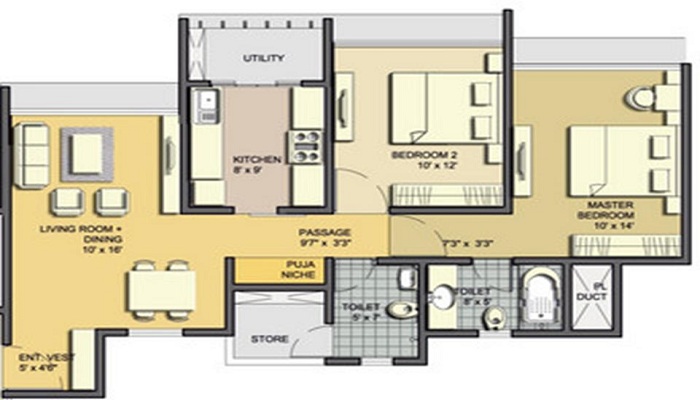 Lodha Aqua Floor Plan