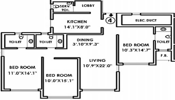 K Raheja Classique Floor Plan