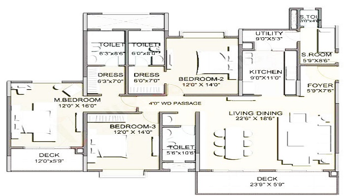 K Raheja Vivarea Floor Plan