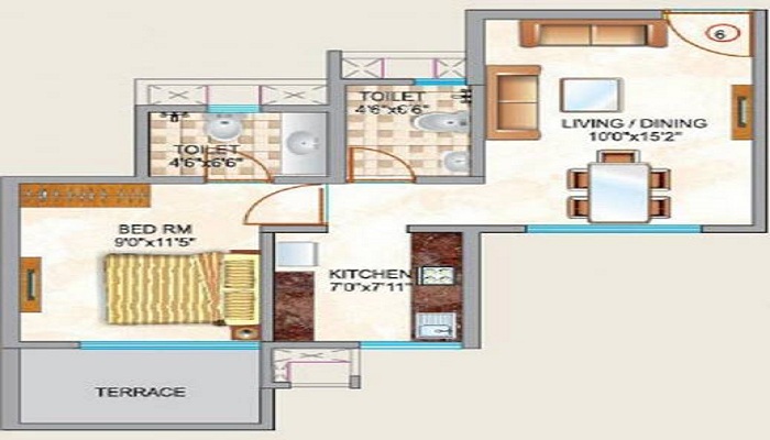 Neptune Swarajya Ambivali Floor Plan