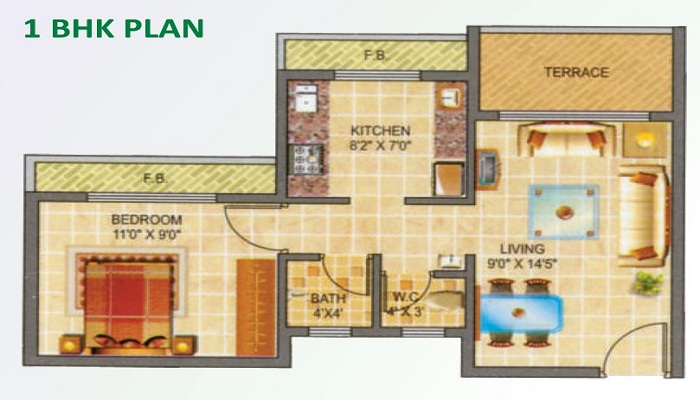 Gajra Bhoomi Gardenia 1 Floor Plan