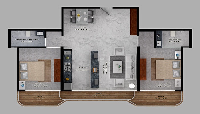 1 BHK+1T 585/sqft-saleable Sqft Apartment For Sale In Mutha Sai Sankul In Kalyan West Floor Plan