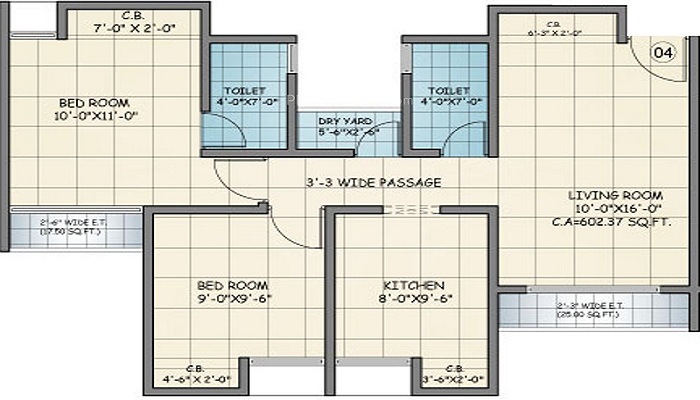 Squarefeet Ace Square Floor Plan