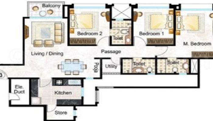 Hiranandani Gardens Florentine Floor Plan