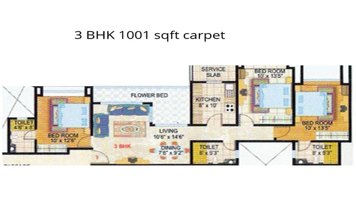 2 BHK+2T 724/sqft-saleable Sqft Apartment For Sale In Srishti Synchronicity In Powai Floor Plan