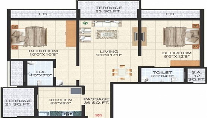 Evergreen Aastha Heights Floor Plan
