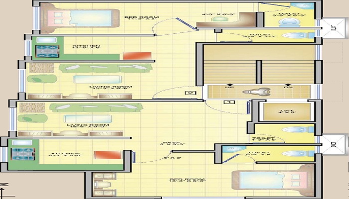 3 BHK+3T 1150/sqft-saleable Sqft Apartment For Sale In V3 Partners Amar Jyot In Chembur Floor Plan