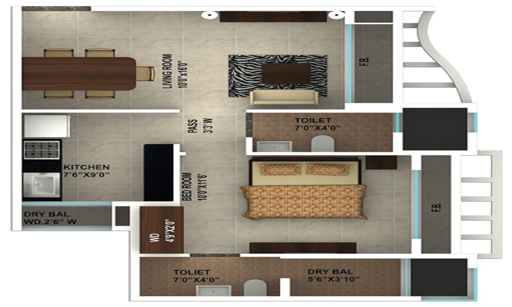 Ajmera Heights Floor Plan