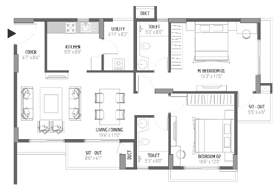 Goyal Orchid Lakeview Floor Plan