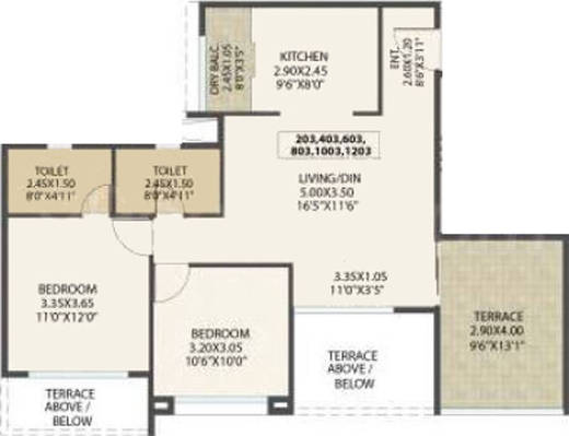 Kolte Patil Wakad Floor Plan