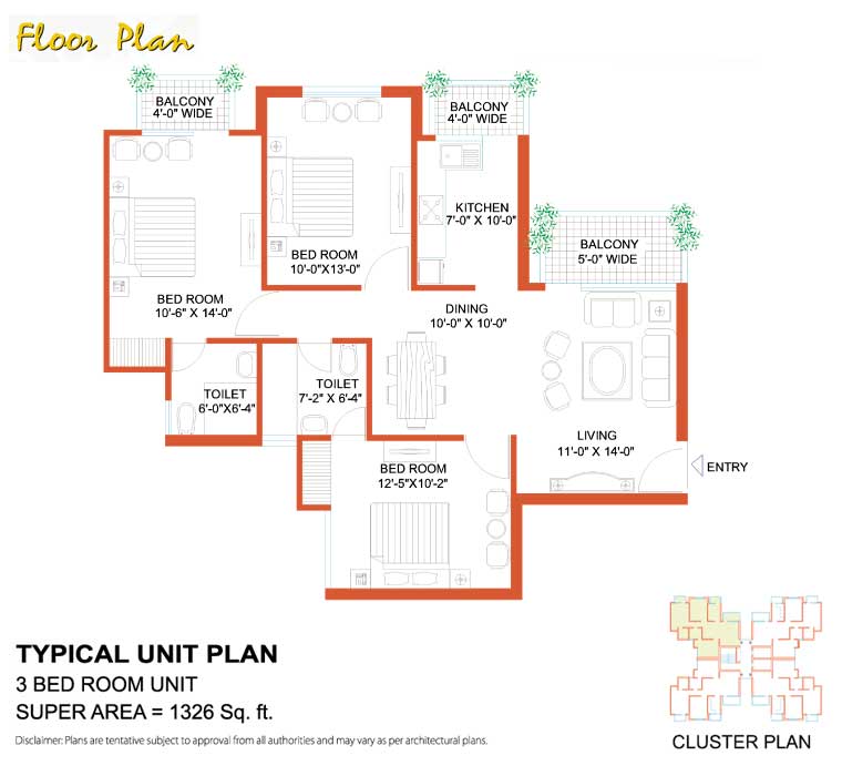 Tulip White Floor Plan