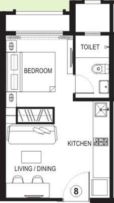 Hiranandani  Estate Solitaire Studio Apartment Floor Plan