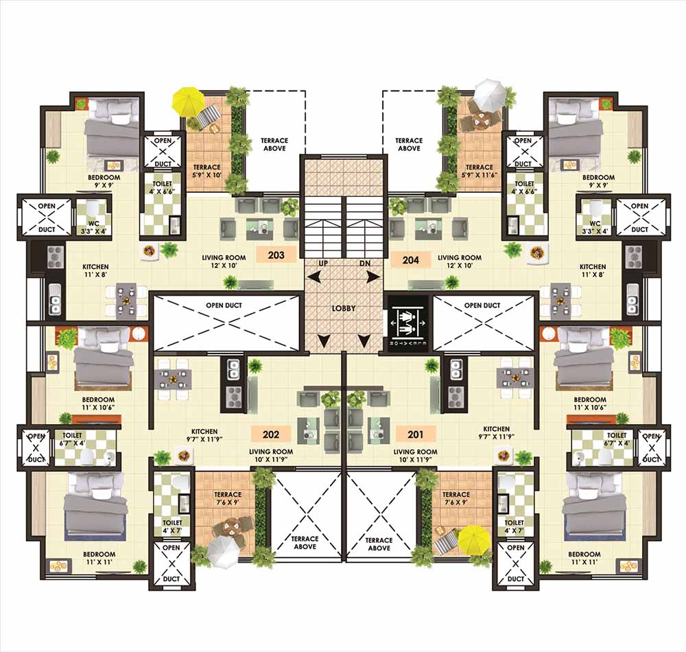 Prathamesh Constructions Shubham Siddhi Floor Plan