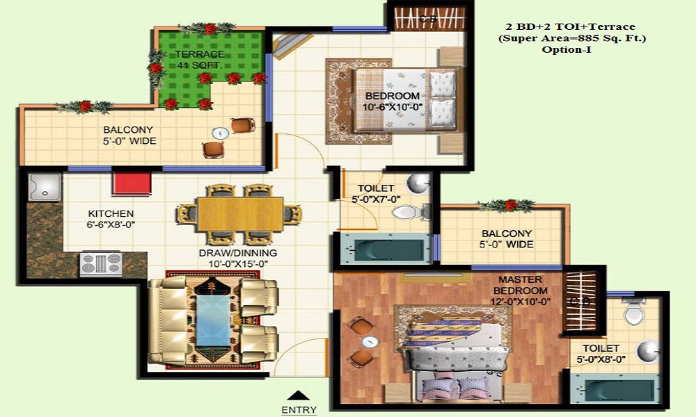 Amrapali Terrace Homes Floor Plan