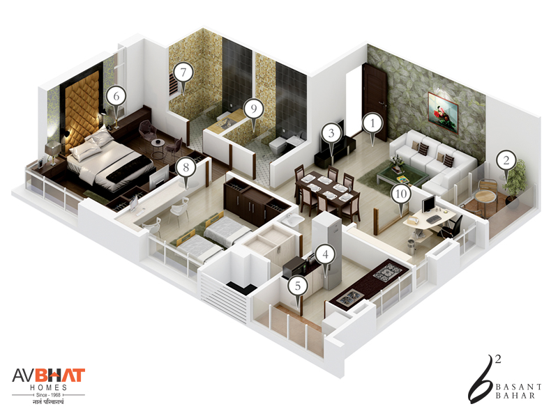A.V. Bhat Basant Bahar Floor Plan