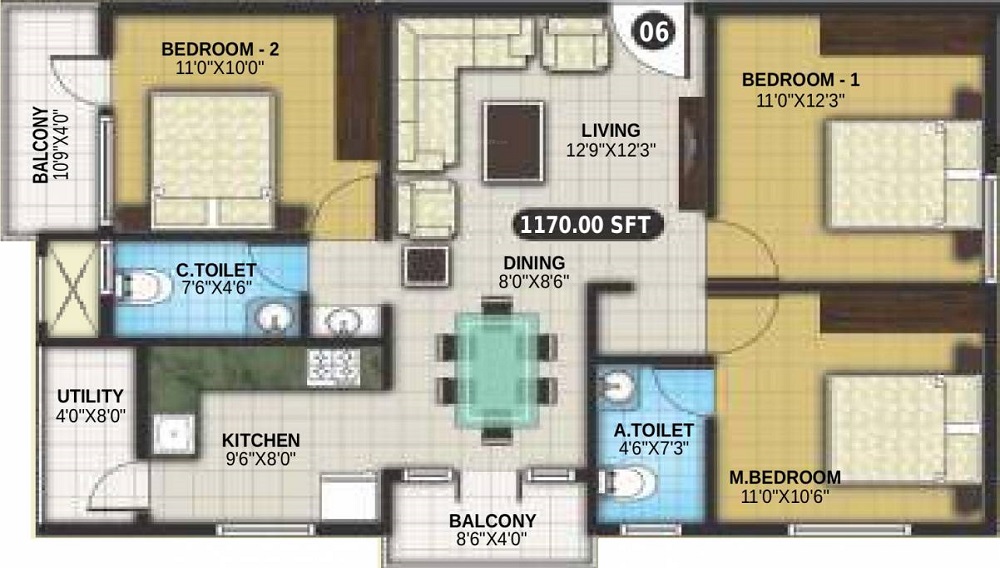 Salarpuria Divinity Floor Plan