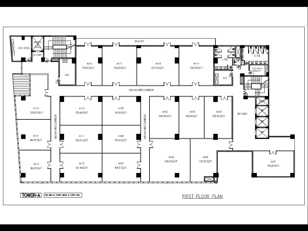 Noida One Floor Plan