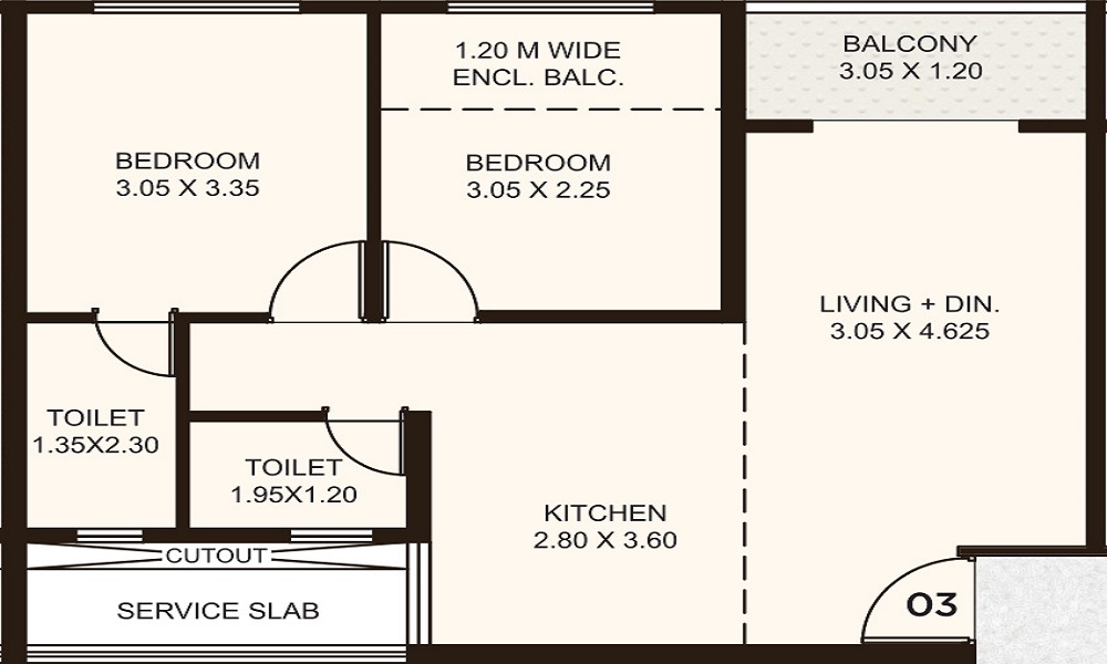 2 BHK+2T Flat for Sale in Hinjewadi, Pune