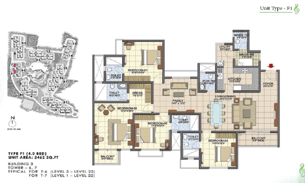 4 BHK+4T Flat for Sale in Begur, Bangalore