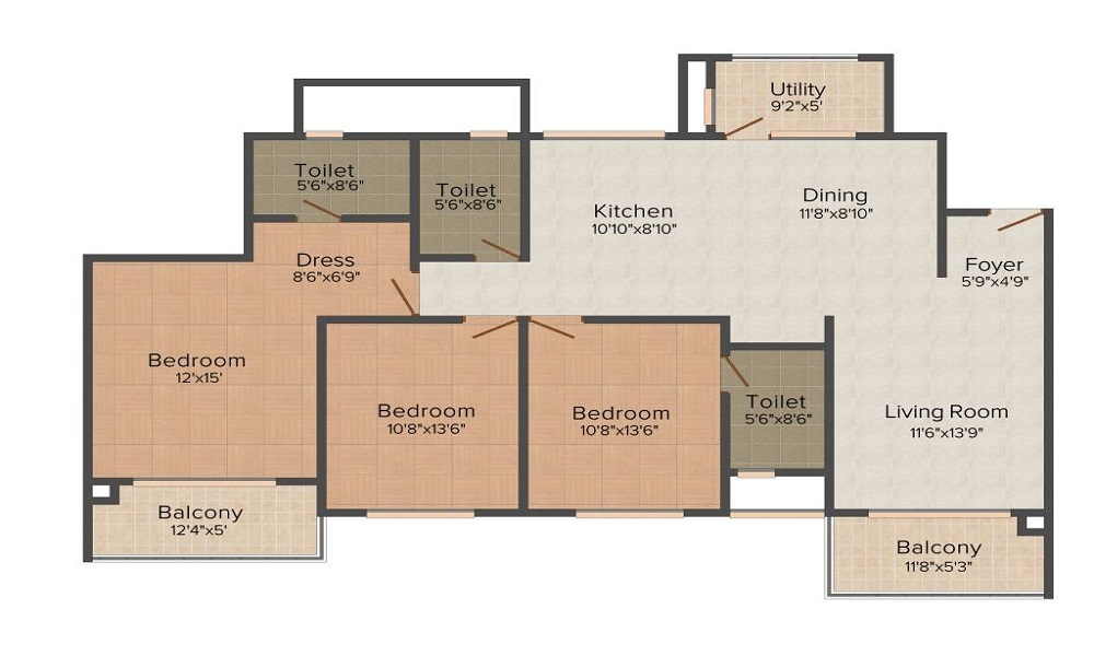 Vaswani Exquisite Floor Plan