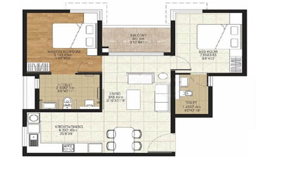 2 BHK+2T Flat for Sale in Jalahalli, Bangalore